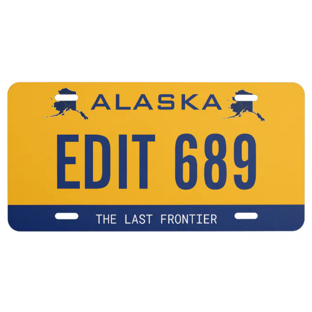 Custom Alaska License Plate Zazzle 1226