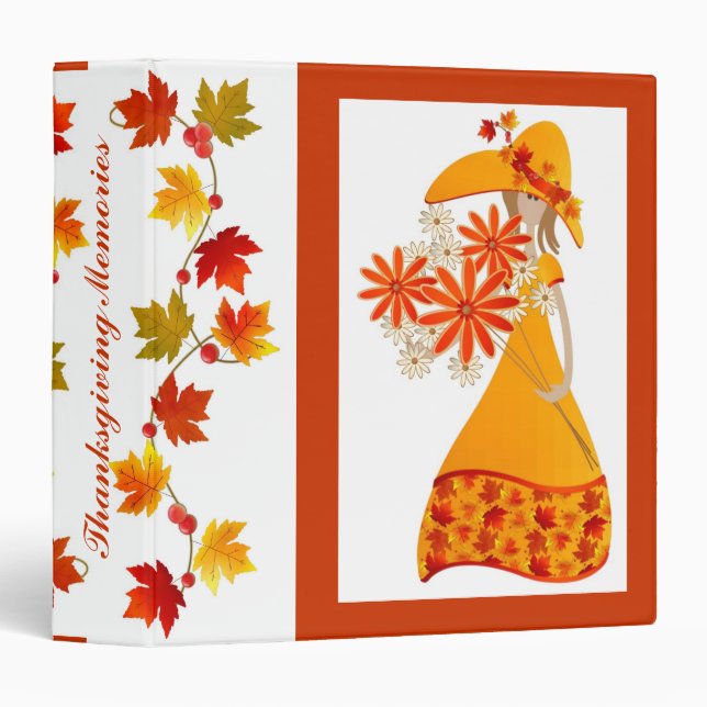 Custom Album - THANKSGIVING MEMORIES 3 Ring Binder (Front/Spine)