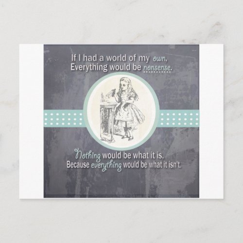 Custom Alice in Wonderland Gifts Postcard