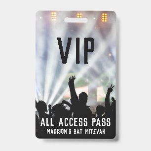 Custom All Access Badge   Bat Mitzvah