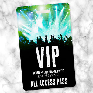 Custom All Access Pass Concert VIP Badge