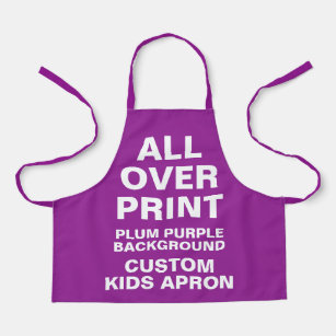 Custom All Over Print Kids Apron PLUM PURPLE