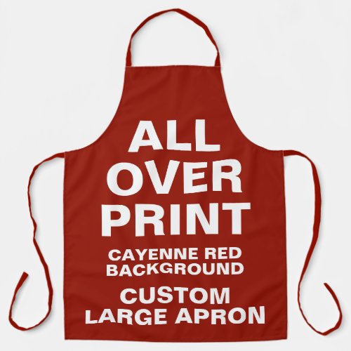 Custom All Over Print Large Apron CAYENNE RED