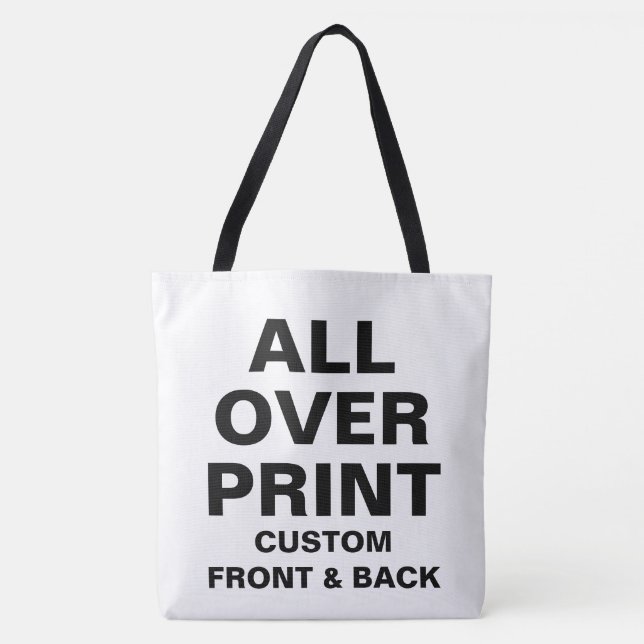 Custom All Over Print Large Shoulder Tote Bag (Front)