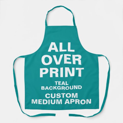 Custom All Over Print Medium Apron TEAL