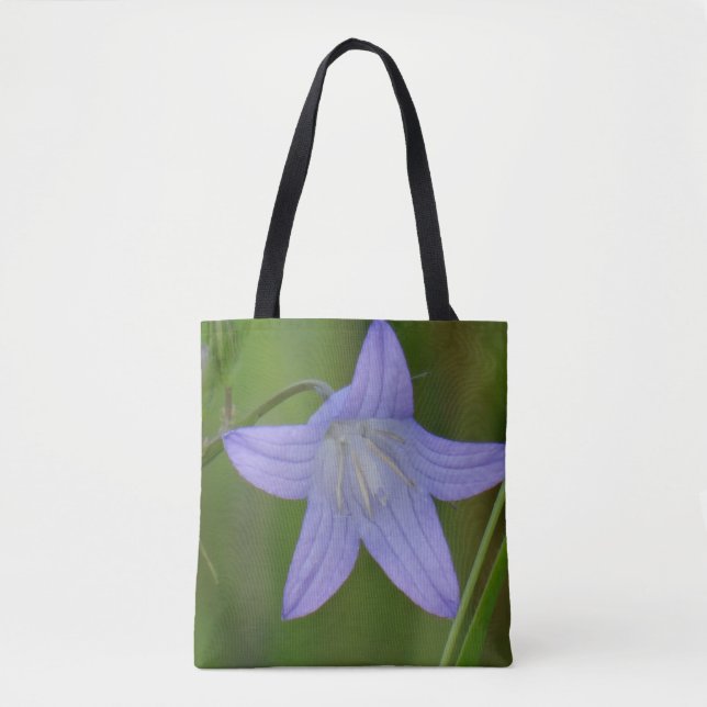 Custom All-over-print Tote Bag pretty blue flower (Front)