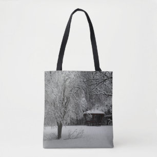 Custom All-Over-Print Tote Bag Winter silence