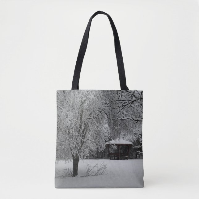 Custom All-Over-Print Tote Bag Winter silence (Front)
