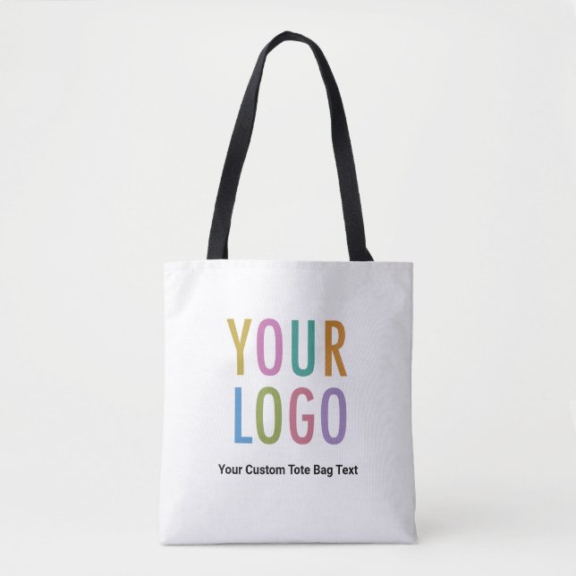 Custom All-Over-Print Tote Bag with Business Logo (Front)