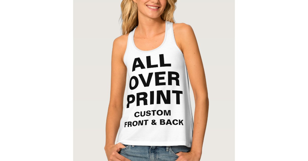 All Over Print Women's Racerback Tank Top | Zazzle