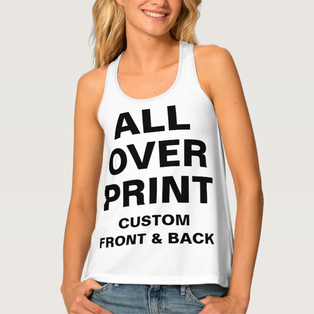 Custom All Over Print Women's Racerback Tank Top (Front)
