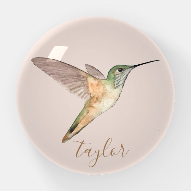 Custom Allen's Hummingbird Paperweight (Front)