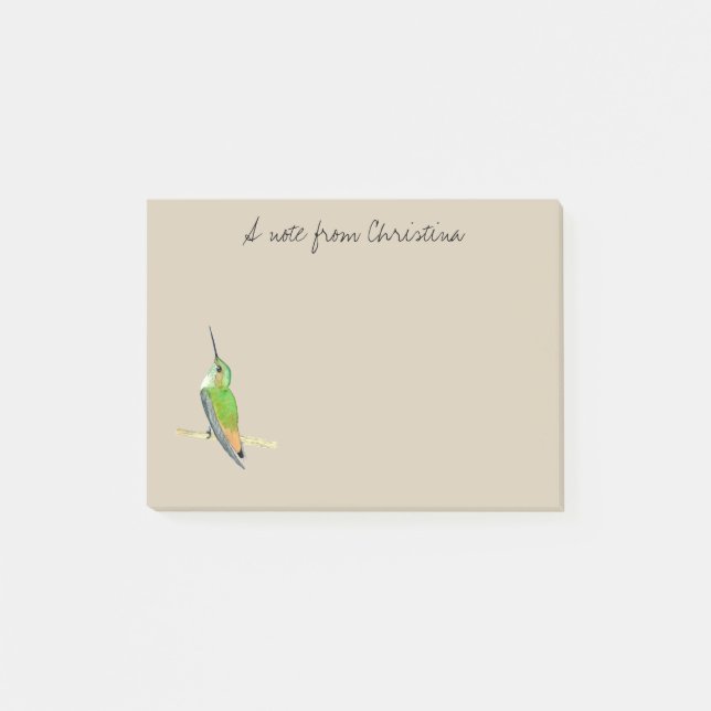 Custom Allen's Hummingbird Post-it Notes (Front)
