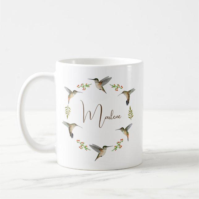 Custom Allen's Hummingbirds  Coffee Mug (Left)