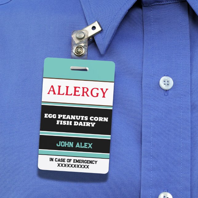 Custom Allergy Alert Chef Card Badge (Creator Uploaded)