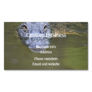 Custom  Alligator Swamp Animal Wildlife Nature  Business Card Magnet