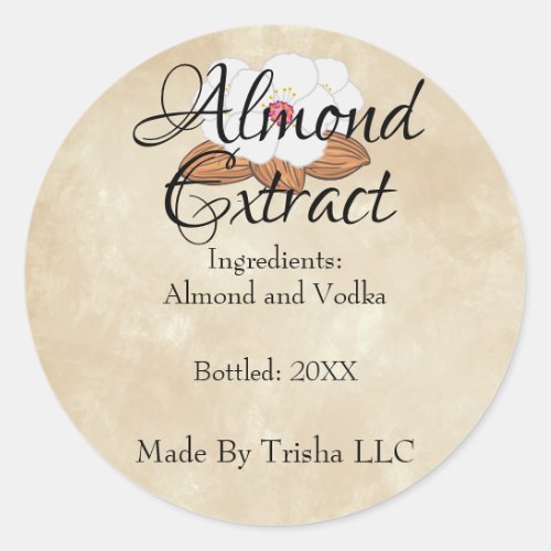 Custom Almond Extract Oil Label