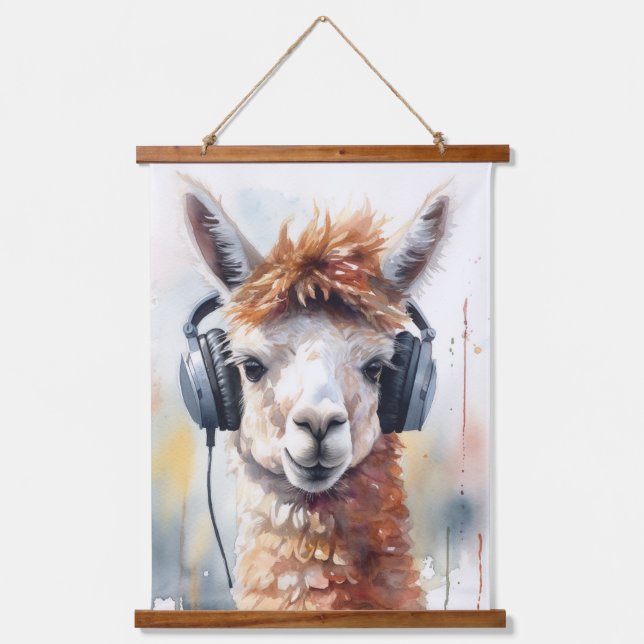 Custom Alpaca Music Factory Headphones Tapestry (Front)