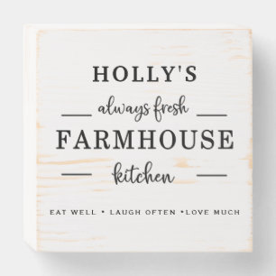 Custom, Always Fresh Farmhouse Kitchen Wooden Box Sign