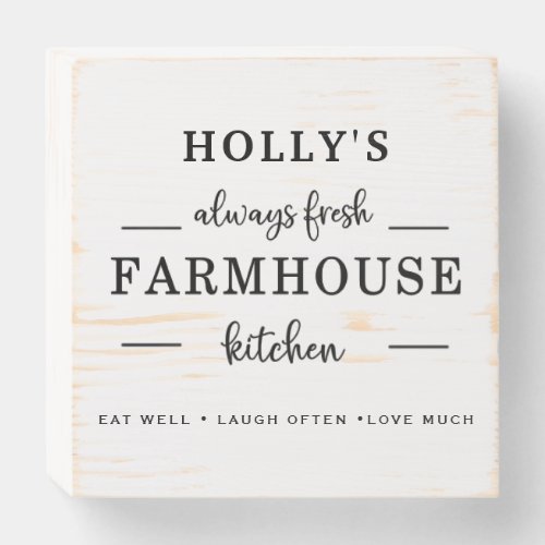 Custom Always Fresh Farmhouse Kitchen Wooden Box Sign