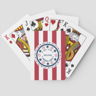 Custom America 250 Vintage Patriotic Flag Poker Cards