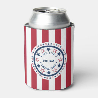 Custom America 250th Monogram Patriotic Can Cooler