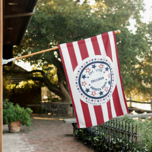 Custom America 250th Monogram Patriotic House Flag