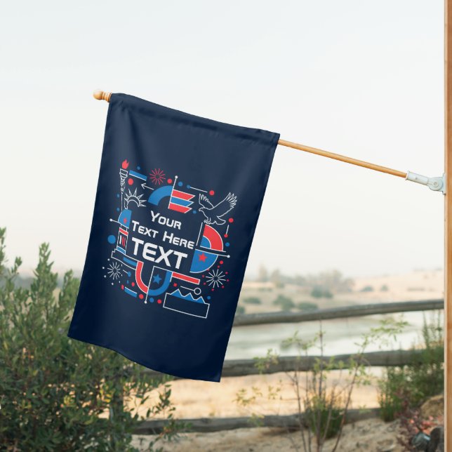 Custom America’s 250th anniversary House Flag (Insitu (Back))