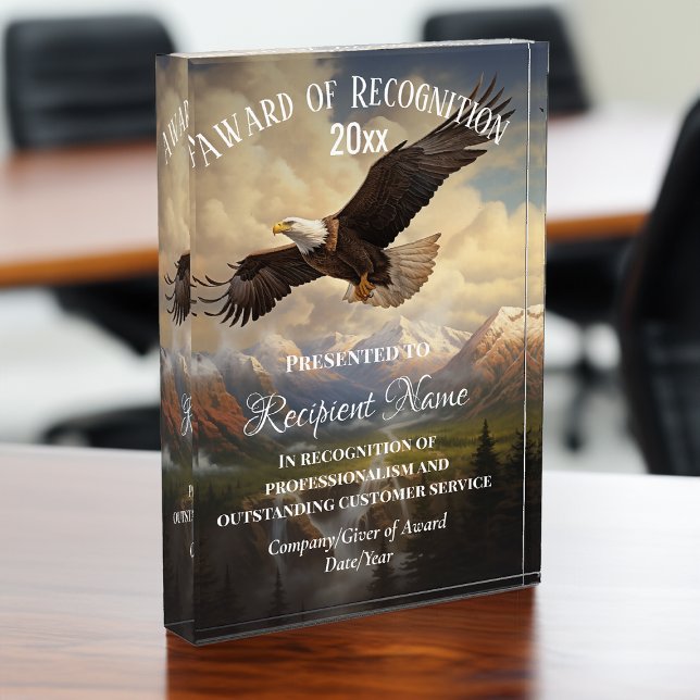 Custom American Bald Eagle Corporate Award Trophy (american bald eagle award plaque trophy)