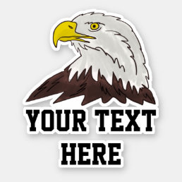 Custom American bald eagle head logo vinyl sticker
