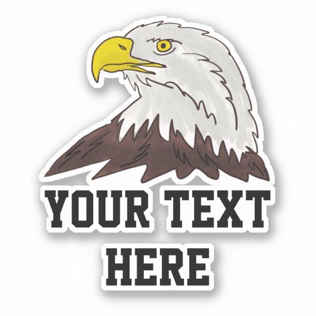 Custom American bald eagle head logo vinyl sticker (Front)