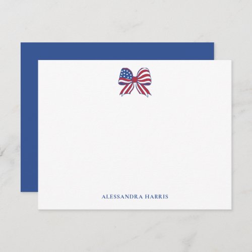 Custom American Bow Election Note Card