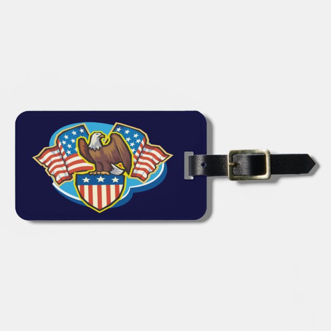 Custom American Eagle Luggage Tag (Front Horizontal)