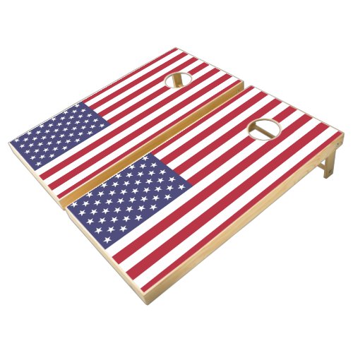 Custom American Flag Design Bag Toss Cornhole Set