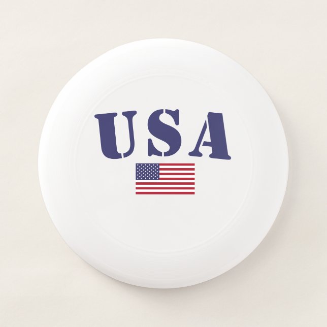 Custom American Flag Frisbee - Personalized USA  (Front)