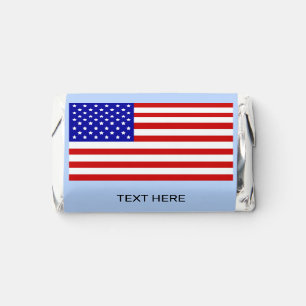 Custom American Flag on Light Blue Hershey's Miniatures