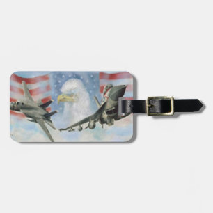 Custom American Military Airplanes Luggage Tag