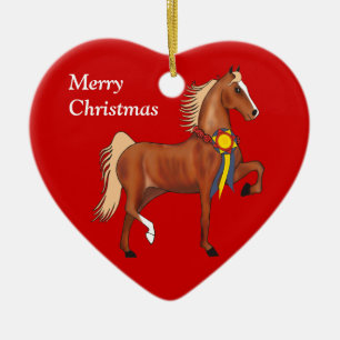 Custom American Saddlebred Christmas Ornament