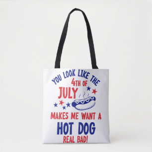 Custom American USA Flag Patriotic July 4th Tote Bag