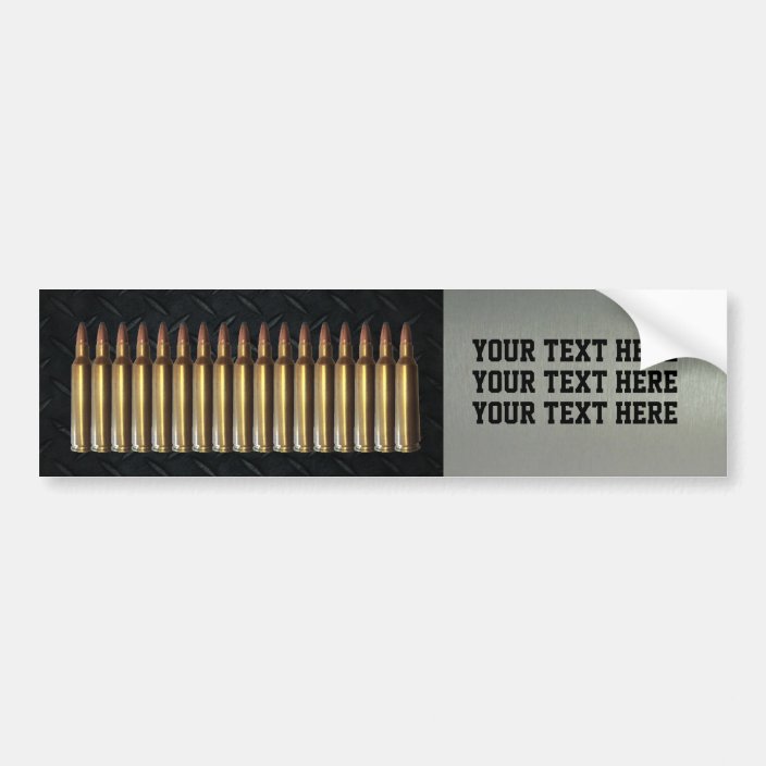 Custom Ammo Bullet Hunting Gun Bumper Sticker | Zazzle.com