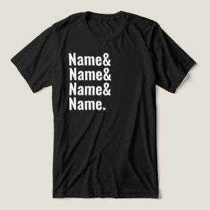 Custom Ampersand Names List Personalized Matching Tri-Blend Shirt
