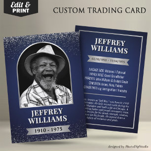 Custom Ancestor Trading Card, Family Heritage Card