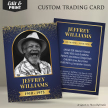 Custom Ancestor Trading Card, Family Heritage Card