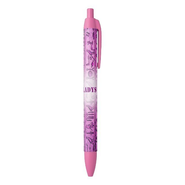 Custom Ancient Egyptian Hieroglyphs Purple Pen (Bottom (Vertical))