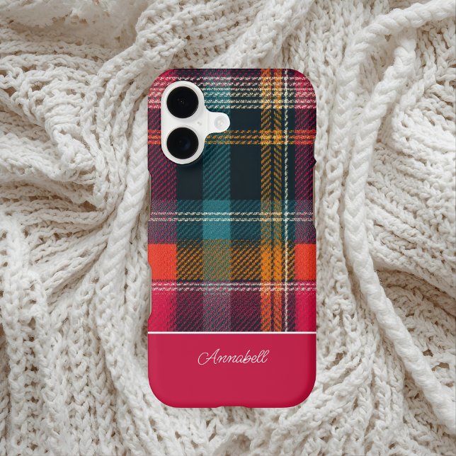 Custom and Cozy Winter Gingham Plaid Pattern Case-Mate iPhone Case (Creator Uploaded)