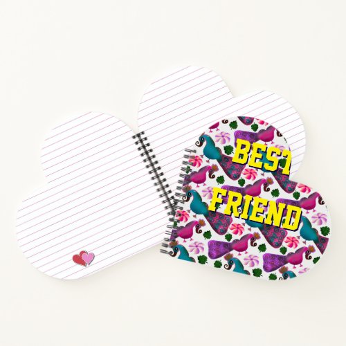 Custom and personalized bird pattern  notebook