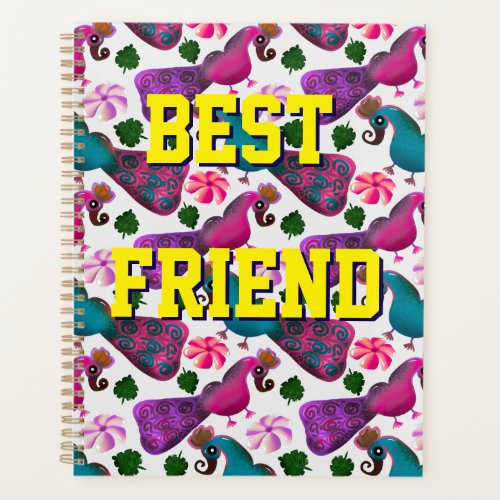 Custom and personalized bird pattern  planner