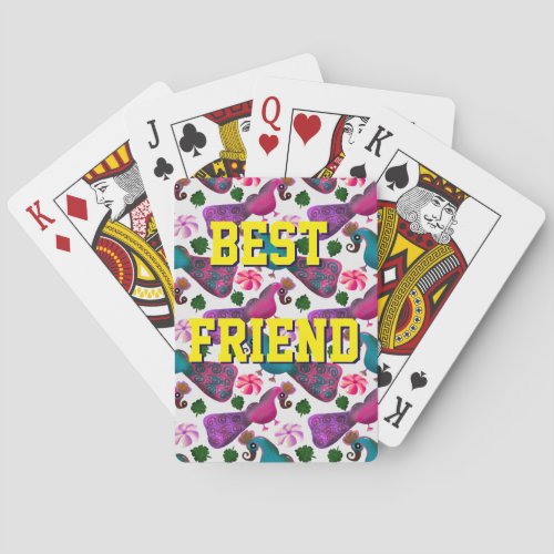 Custom and personalized bird pattern  poker cards