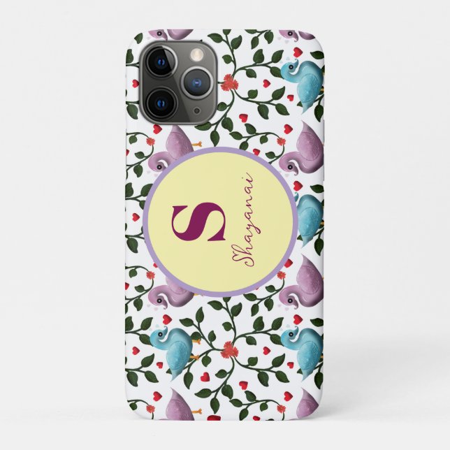 Custom and personalized birds pattern  Case-Mate iPhone case (Back)