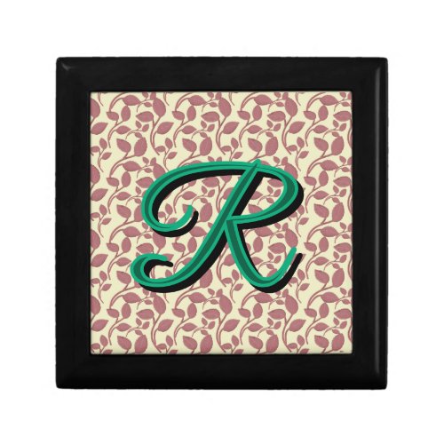 Custom and personalized botanical pattern  gift box